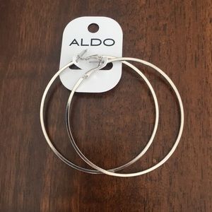 Aldo Jewelry - Aldo silver hoop earrings 3" Aldo Jewelry - Aldo silver hoop earrings 3"